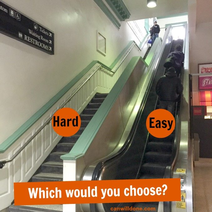 Which option would you choose, easy or challenging?