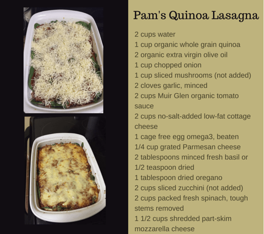 Quinoa Lasagna without zucchini